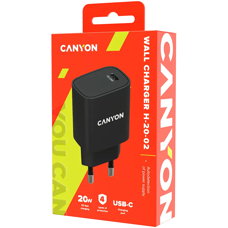 CANYON charger H-20-02 PD 20W USB-C Black - image 2