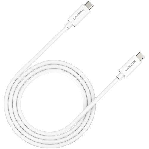 CANYON UC-44, cablu, U4-CC-5A1M-E, cablu USB4 TYPE-C la TYPE-C 40G 1m 5A 240W(ERP) cu E-MARK, CE, ROHS, alb - 1