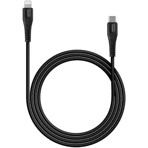 CANYON cable MFI-4 Type-C to Lightning 1.2m Black - image 1