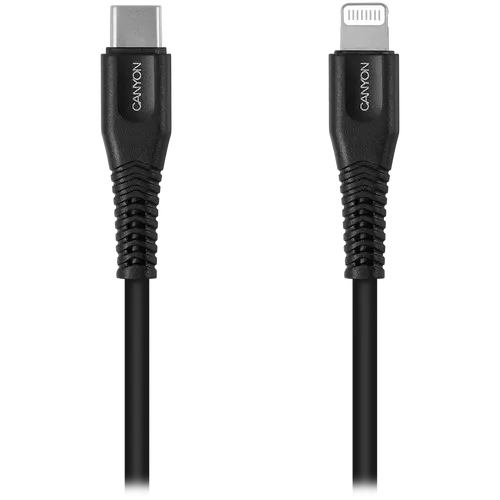 CANYON cable MFI-4 Type-C to Lightning 1.2m Black