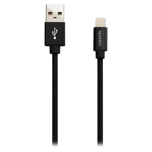 CANYON cable MFI-3 Lightning 12W 1m Black