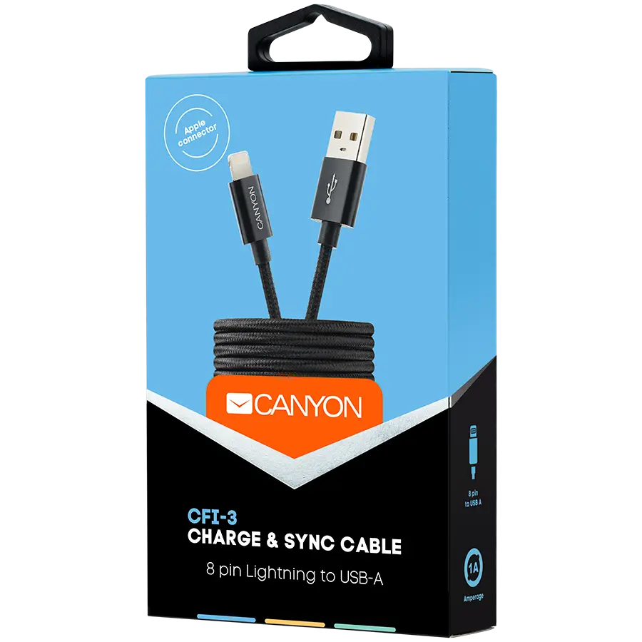 CANYON cable CFI-3 Lightning 5W 1m  Black - image 4
