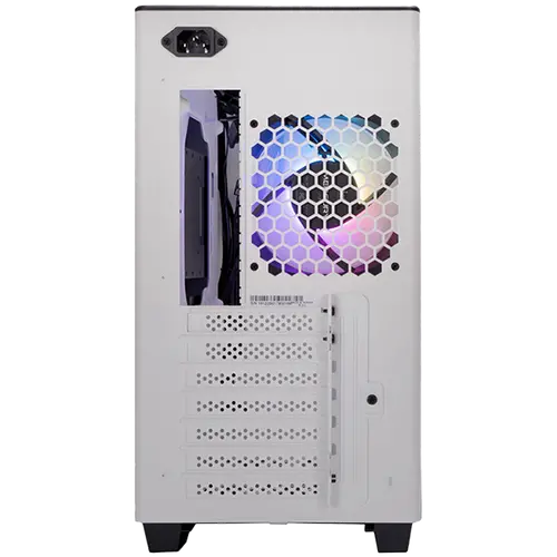 Chassis In Win A5 White Mid Tower, Tempered Glass, Aluminium, 1x In Win Mercury AM120S fan, Toolless Design, E-ATX/ATX/mATX/mITX, 1x USB 3.2 Gen 2x2 Type-C, 2x USB 3.2 Gen 1, HD Audio, Dimension 399x215x407mm - image 3
