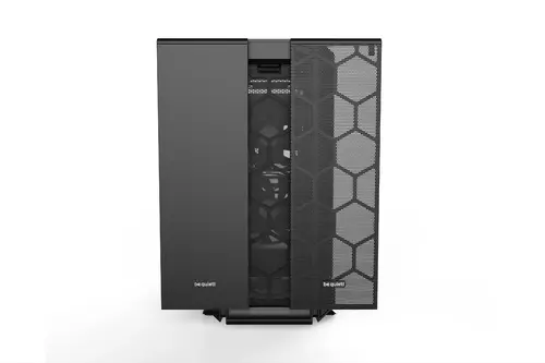 be quiet! SILENT BASE 802 Black, E-ATX/ATX/M-ATX/Mini-ITX, 3x Pure Wings 2 140mm, 4-step fan controller with PWM Hub, 2x USB 3.2 Gen. 1, 1x USB 3.2 Gen. 2 Type C, Mic + Audio, Interchangeable top cover and front panel, 3Y warranty - image 2