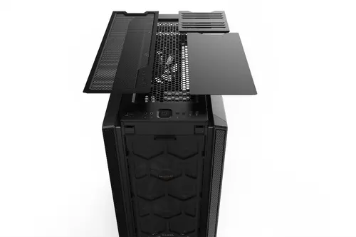 be quiet! SILENT BASE 802 Black, E-ATX/ATX/M-ATX/Mini-ITX, 3x Pure Wings 2 140mm, 4-step fan controller with PWM Hub, 2x USB 3.2 Gen. 1, 1x USB 3.2 Gen. 2 Type C, Mic + Audio, Interchangeable top cover and front panel, 3Y warranty - image 3
