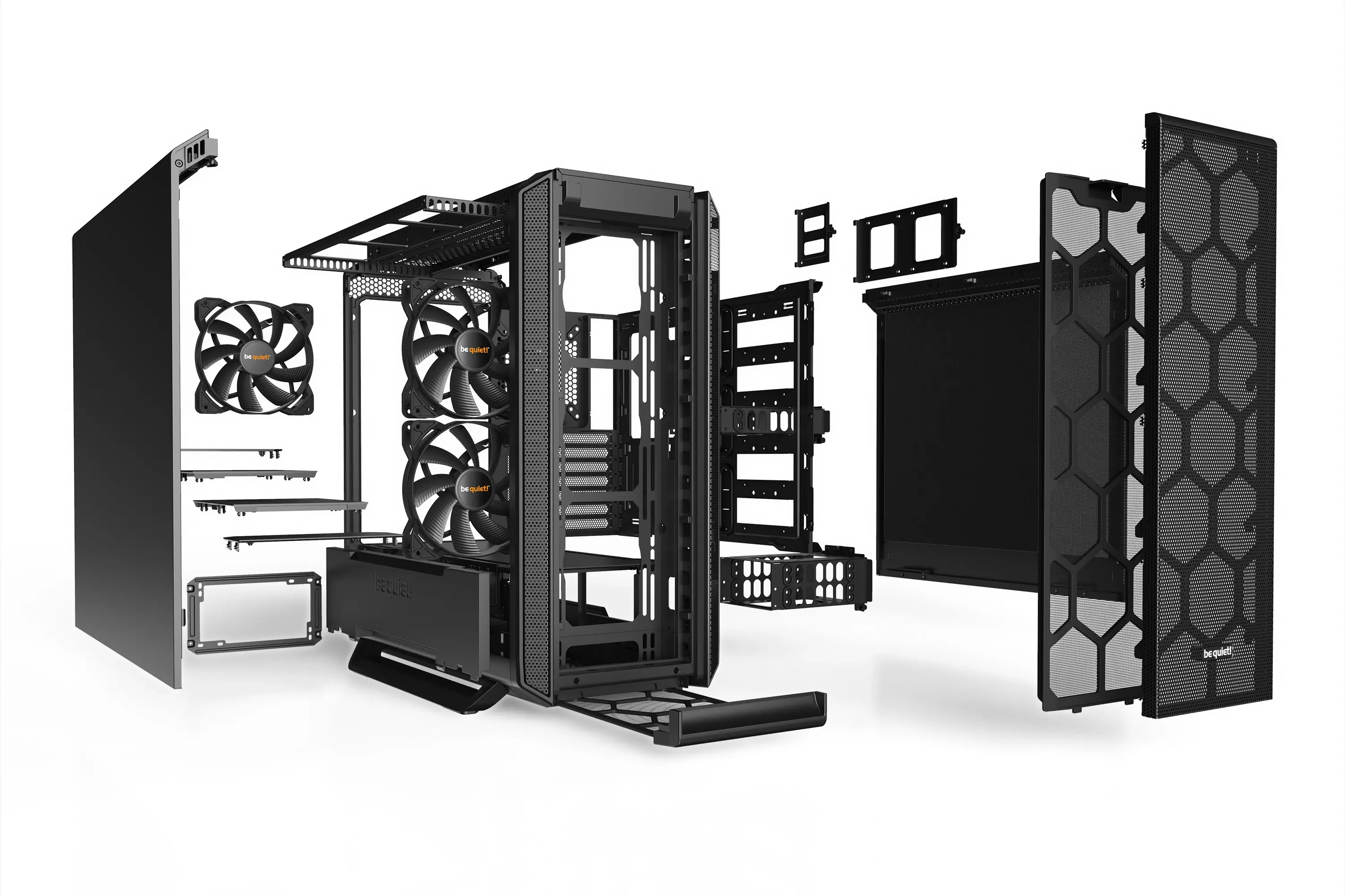 be quiet! SILENT BASE 802 Μαύρο, E-ATX/ATX/M-ATX/Mini-ITX, 3x Pure Wings 2 140mm, ελεγκτής ανεμιστήρων 4 βημάτων με PWM Hub, 2x USB 3.2 Gen. 1, 1x USB - image 5