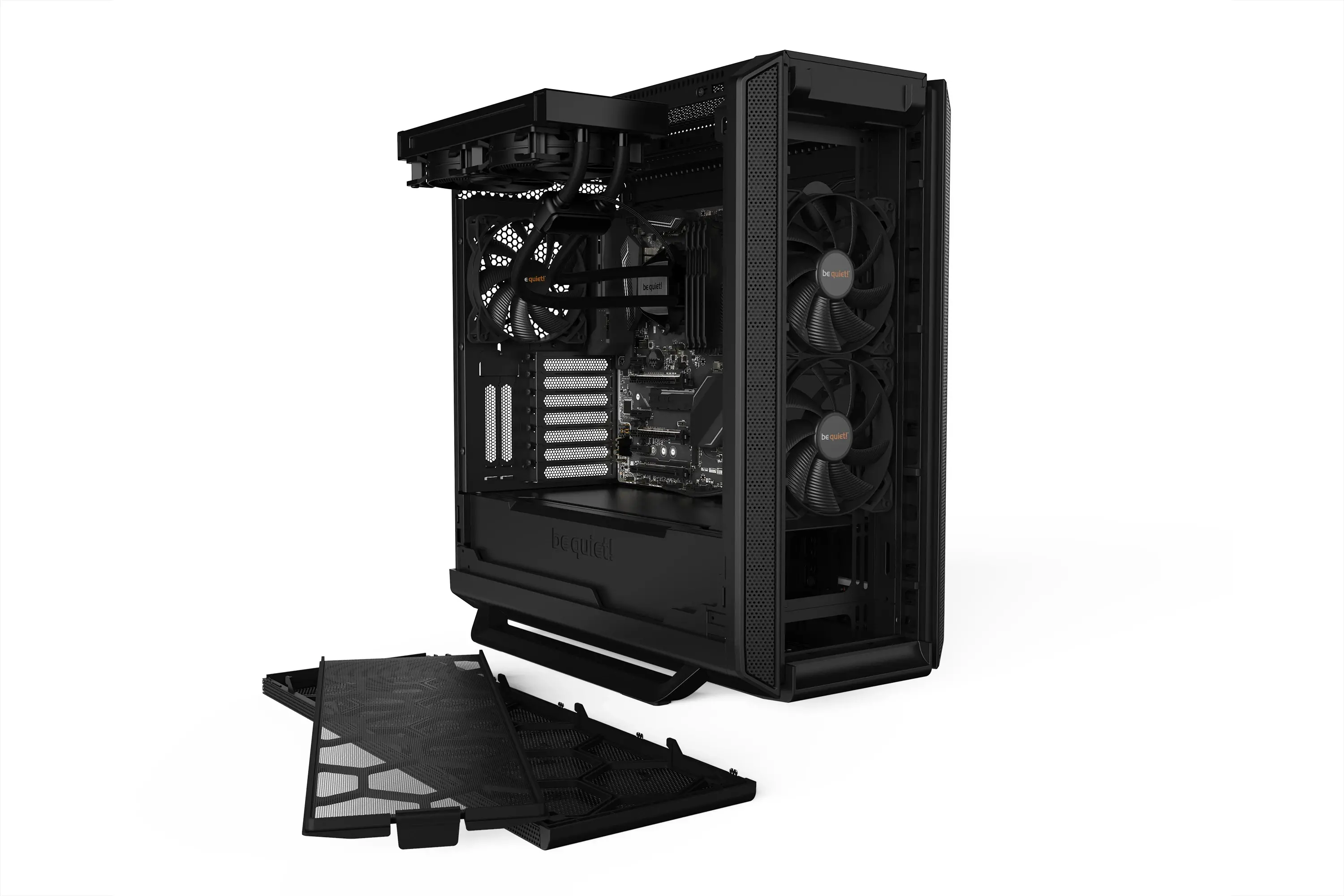 be quiet! SILENT BASE 802 Μαύρο, E-ATX/ATX/M-ATX/Mini-ITX, 3x Pure Wings 2 140mm, ελεγκτής ανεμιστήρων 4 βημάτων με PWM Hub, 2x USB 3.2 Gen. 1, 1x USB - image 8