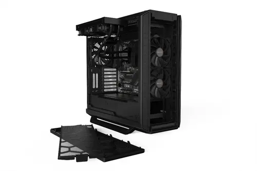 be quiet! SILENT BASE 802 Black, E-ATX/ATX/M-ATX/Mini-ITX, 3x Pure Wings 2 140mm, 4-step fan controller with PWM Hub, 2x USB 3.2 Gen. 1, 1x USB 3.2 Gen. 2 Type C, Mic + Audio, Interchangeable top cover and front panel, 3Y warranty - image 8