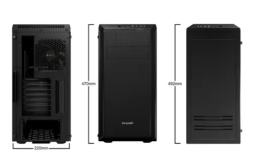 be quiet! PURE BASE 600 Window Black, ATX/M-ATX/Mini-ITX, 1x Pure Wings 2 140mm, 1x Pure Wings 2 120mm, 3-step fan controller, 2x USB 3.2 Gen. 1, Mic + Audio, 3Y warranty - image 1