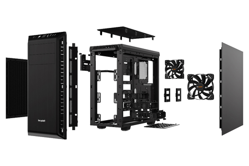 be quiet! PURE BASE 600 Black, ATX/M-ATX/Mini-ITX, 1x Pure Wings 2 140mm, 1x Pure Wings 2 120mm, 3-step fan controller, 2x USB 3.2 Gen. 1, Mic + Audio, 3Y warranty - image 3