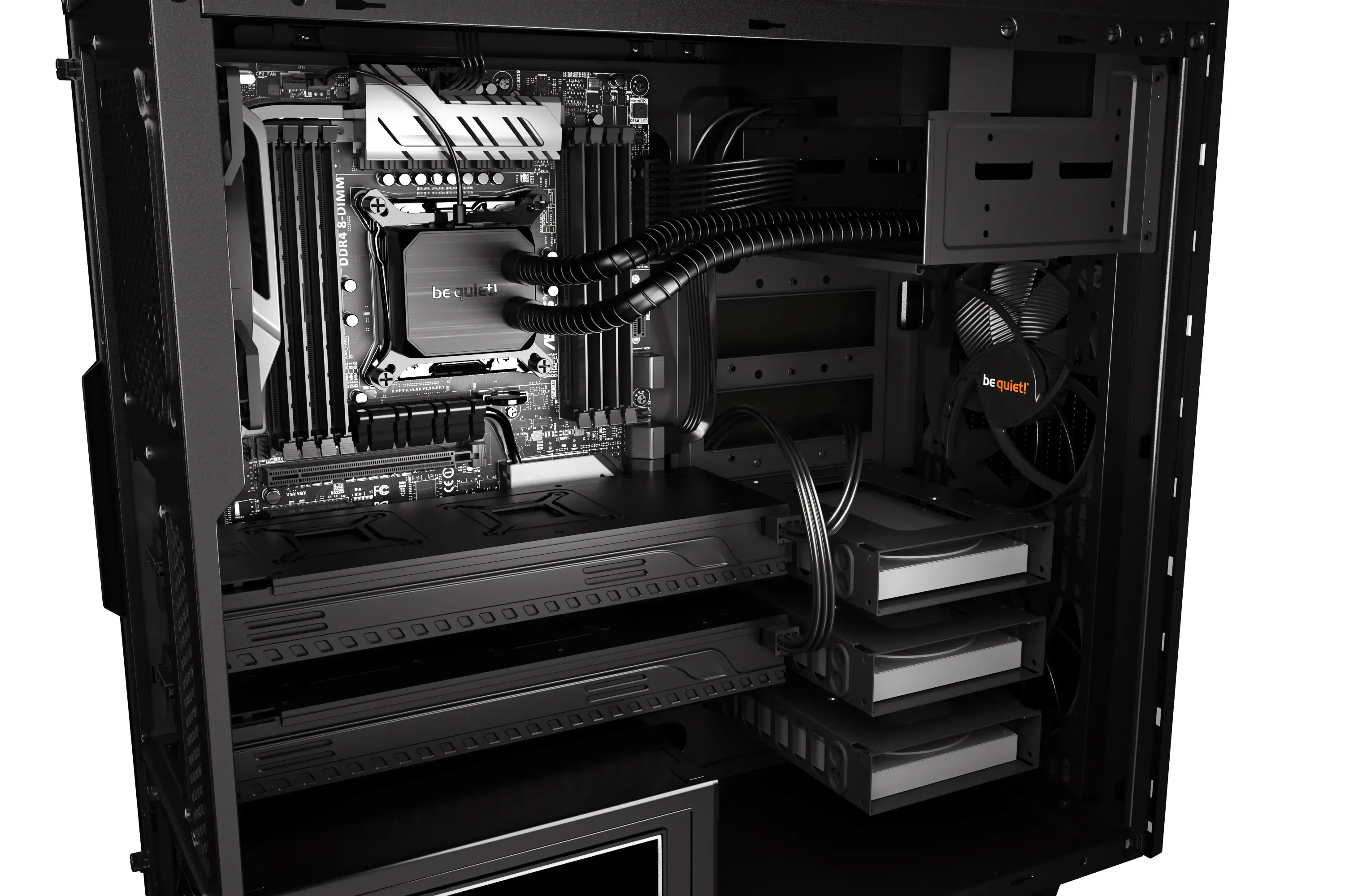 be quiet! PURE BASE 600 Black, ATX/M-ATX/Mini-ITX, 1x Pure Wings 2 140mm, 1x Pure Wings 2 120mm, 3-step fan controller, 2x USB 3.2 Gen. 1, Mic + Audio, 3Y warranty - image 5