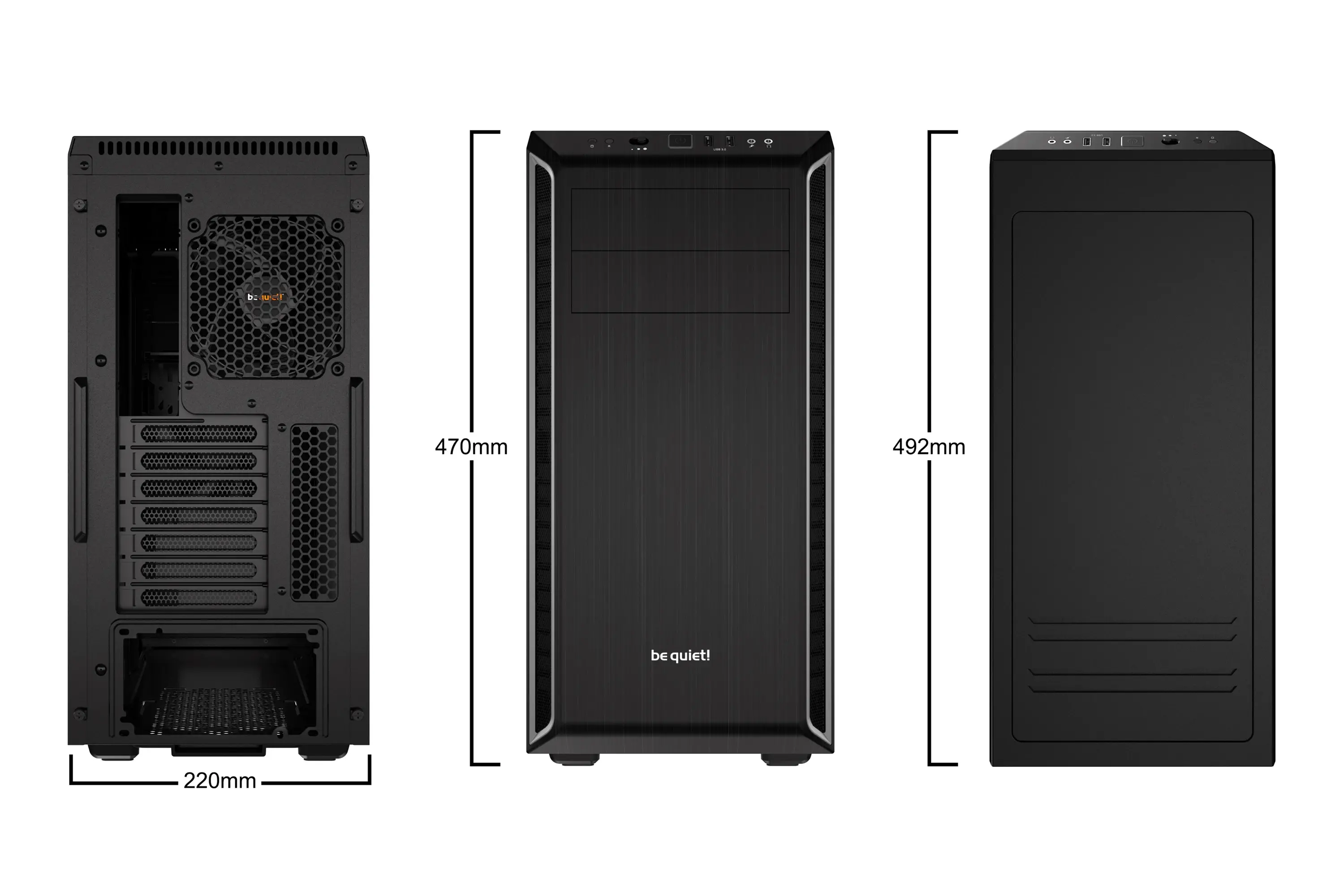 be quiet! PURE BASE 600 Ασημί, ATX/M-ATX/Mini-ITX, 1x Pure Wings 2 140mm, 1x Pure Wings 2 120mm, ελεγκτής ανεμιστήρων 3 βημάτων, 2x USB 3.2 Gen - image 1