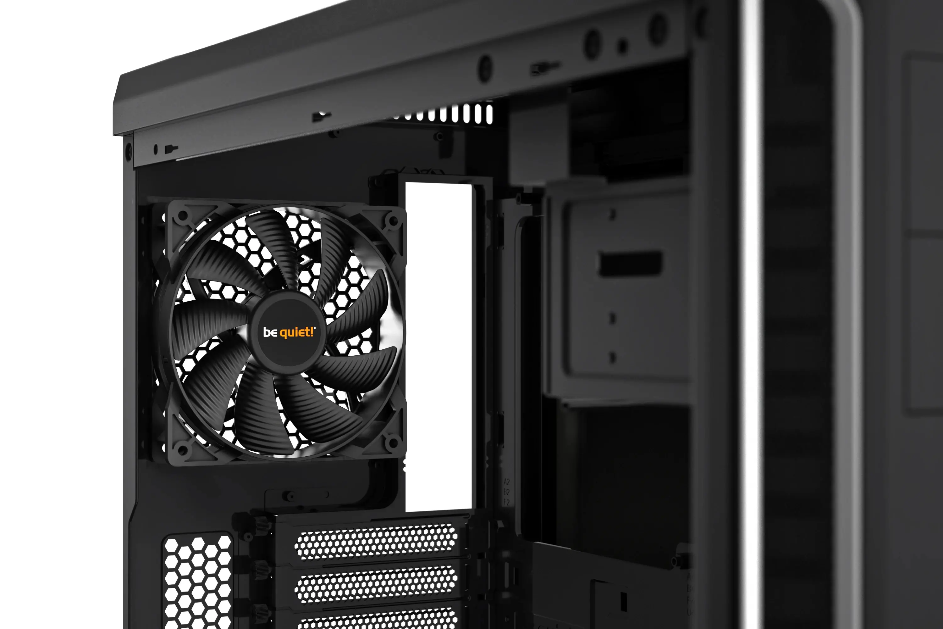 be quiet! PURE BASE 600 Argintiu, ATX/M-ATX/Mini-ITX, 1x Pure Wings 2 140mm, 1x Pure Wings 2 120mm, controler ventilatoare în 3 trepte, 2x USB 3.2 - image 2