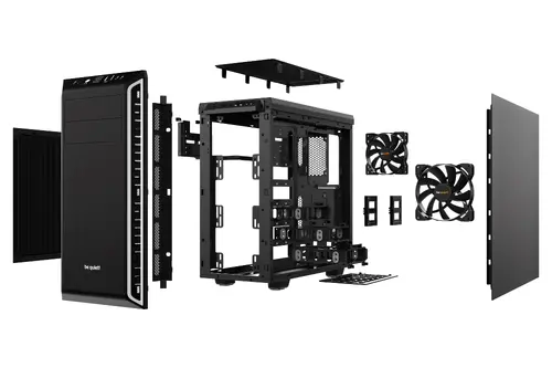 be quiet! PURE BASE 600 Silver, ATX/M-ATX/Mini-ITX, 1x Pure Wings 2 140mm, 1x Pure Wings 2 120mm, 3-step fan controller, 2x USB 3.2 Gen. 1, Mic + Audio, 3Y warranty - image 3