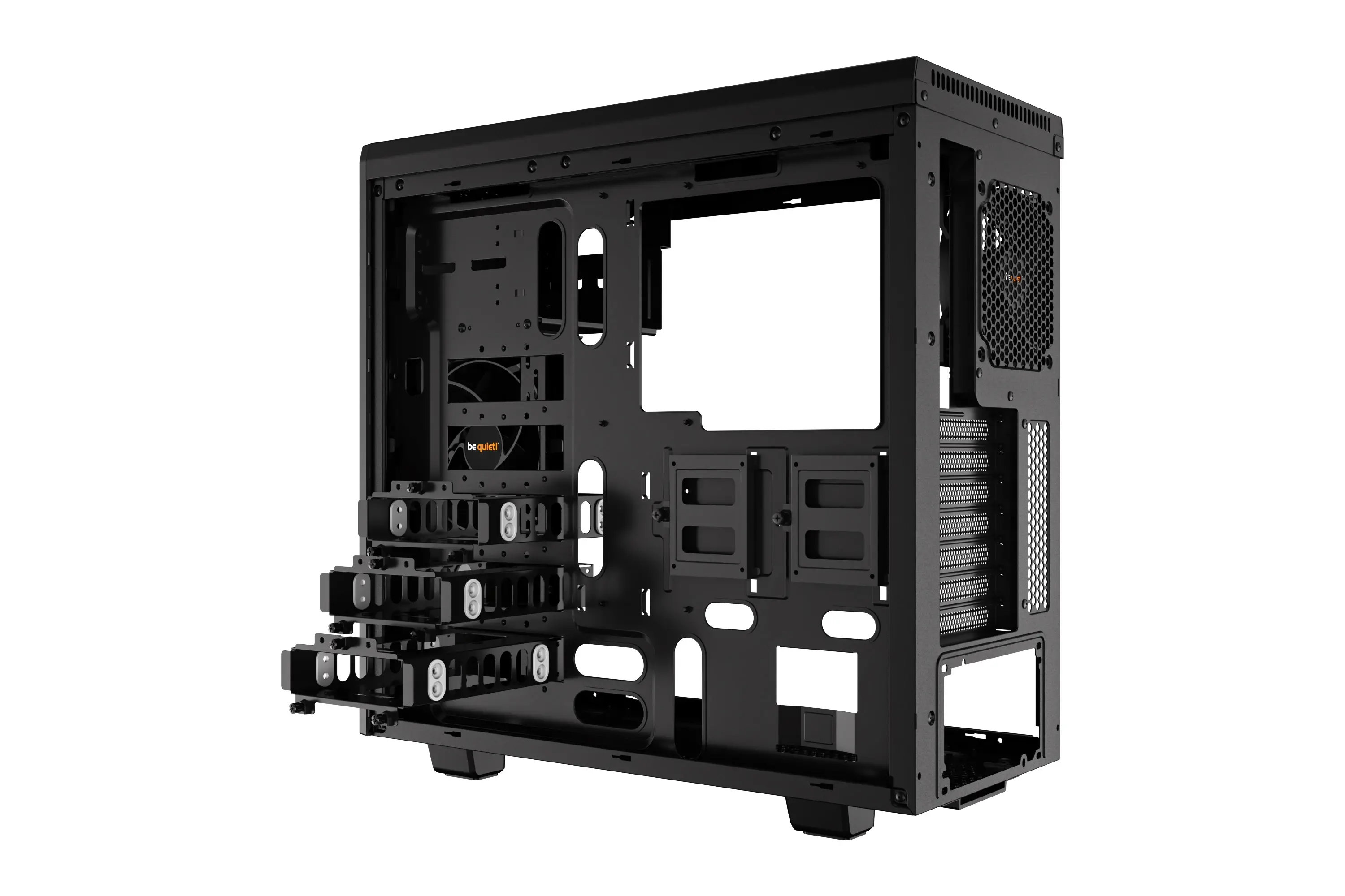 be quiet! PURE BASE 600 Argintiu, ATX/M-ATX/Mini-ITX, 1x Pure Wings 2 140mm, 1x Pure Wings 2 120mm, controler ventilatoare în 3 trepte, 2x USB 3.2 - image 4