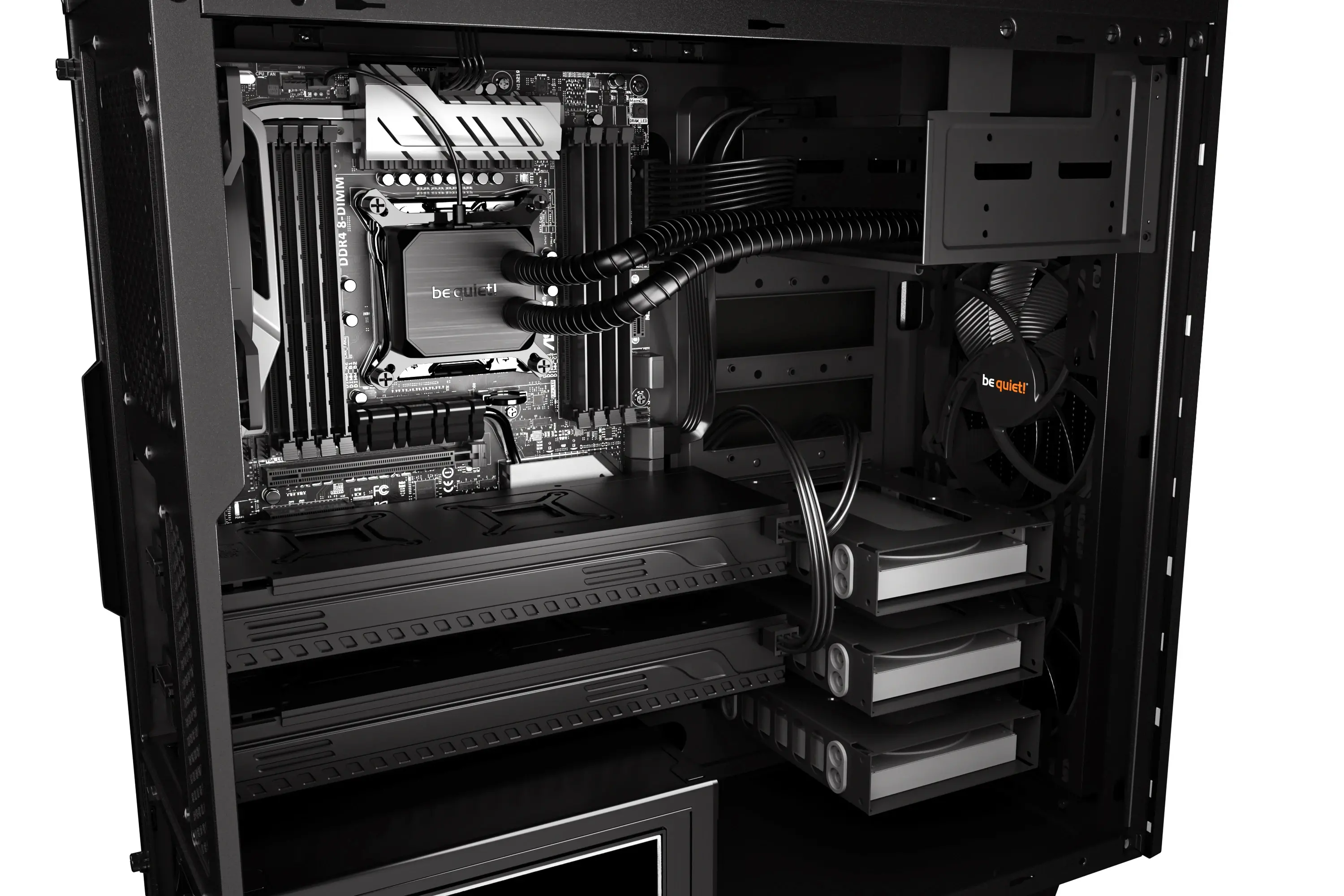 be quiet! PURE BASE 600 Ασημί, ATX/M-ATX/Mini-ITX, 1x Pure Wings 2 140mm, 1x Pure Wings 2 120mm, ελεγκτής ανεμιστήρων 3 βημάτων, 2x USB 3.2 Gen - image 5