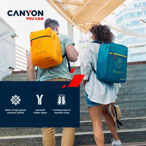 CANYON CSZ-03, cabin size backpack for 15.6'' laptop,polyester,dark green - image 8