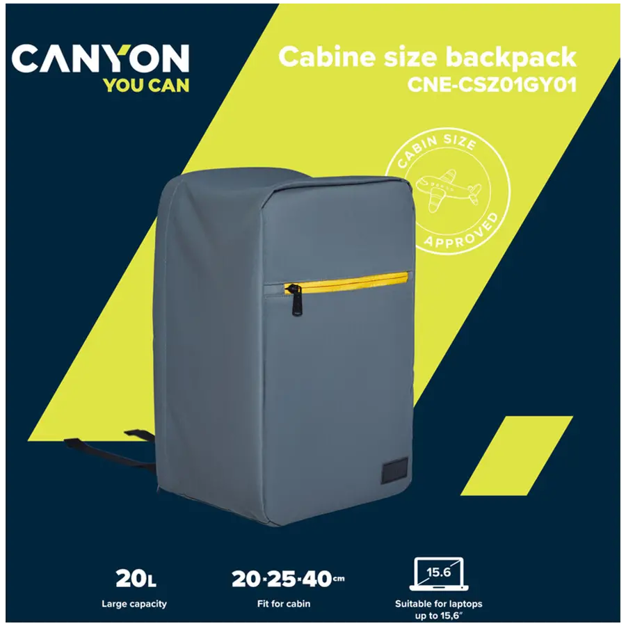 CANYON backpack CSZ-01 Cabin Size Grey - image 11
