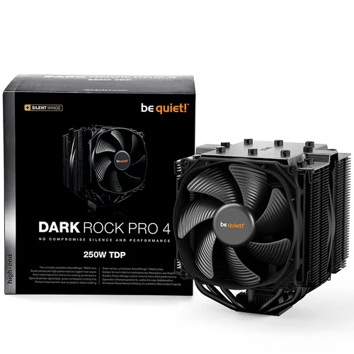 be quiet! DARK ROCK PRO 4, 1x Silent Wings 3 120mm PWM / 1x Silent Wings 135mm PWM, TDP: 250W, Intel: 1700/ 1200/ 2066/ 1150/ 1151/ 1155/ 2011(-3) Square ILM, AMD: AM5/AM4, 3Y Warranty - image 5