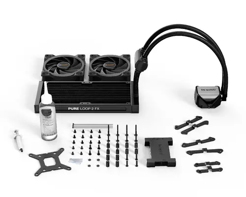 be quiet! PURE LOOP 2 FX 240mm, 2x Light Wings 120mm PWM high-speed fans, ARGB illumination, Intel: 1700/ 1200/ 2066/ 1150/ 1151/ 1155/ 2011(-3) Square ILM, AMD: AM5/AM4, 3Y Warranty - image 4
