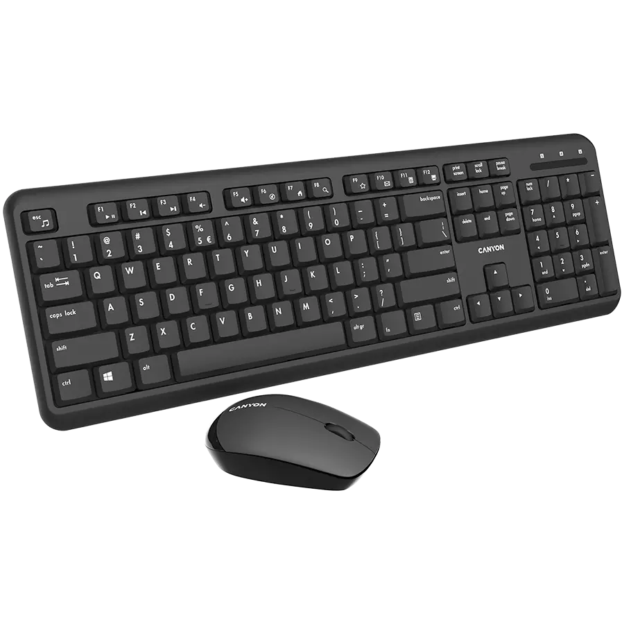 CANYON SET-W20 EN/BG Keyboard+Mouse Velvet Wireless Black - image 1