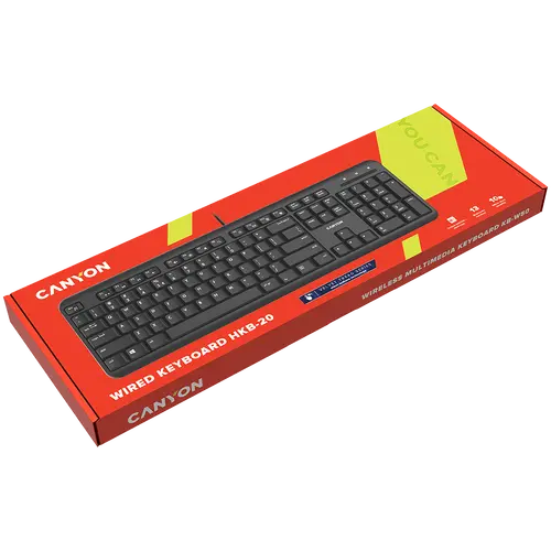 CANYON keyboard HKB-20 EN/BG Velvet Wired  Black - image 3