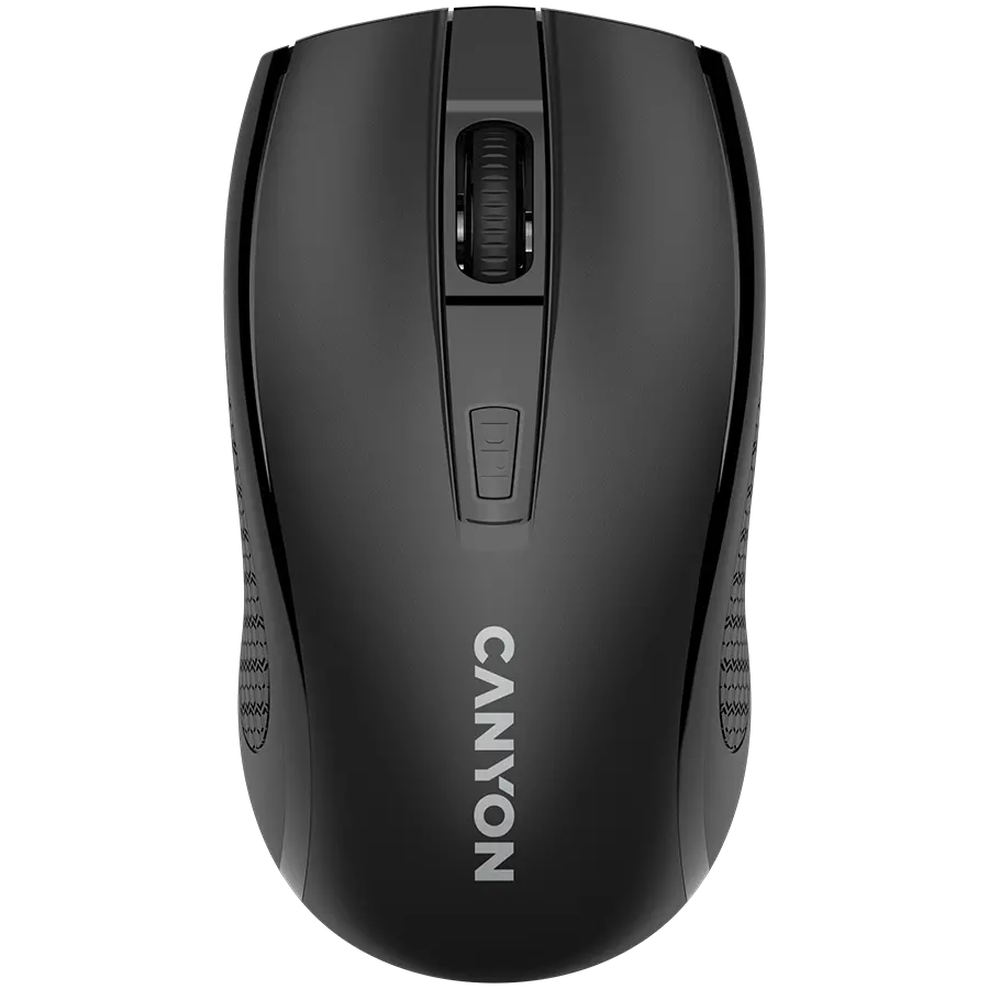 CANYON MW-7, 2.4Ghz wireless mouse, 6 buttons, DPI 800/1200/1600, with 1 AA battery ,size 110*60*37mm,58g,black