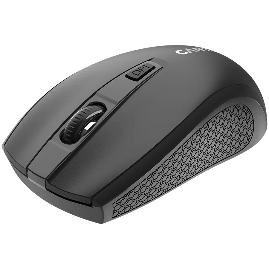 CANYON MW-7, mouse wireless 2.4Ghz, 4 butoane, DPI 800/1200/1600, cu 1 baterie AA, dimensiuni 110*60*37mm, 58g, negru - image 1