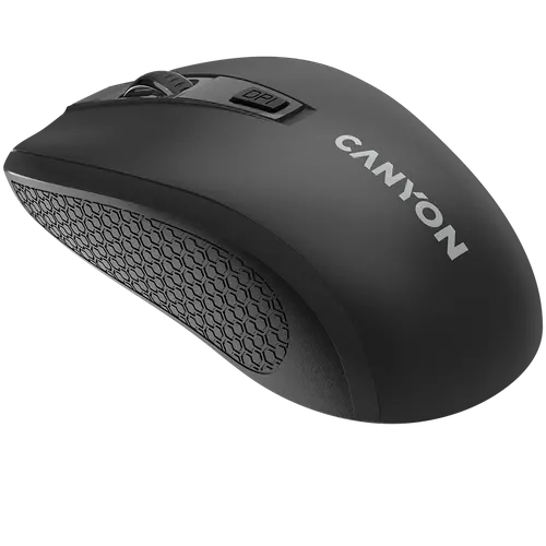 CANYON MW-7, 2.4Ghz ασύρματο ποντίκι, 4 πλήκτρα, DPI 800/1200/1600, με 1 μπαταρία AA, διαστάσεις 110*60*37mm, 58g, μαύρο - 5