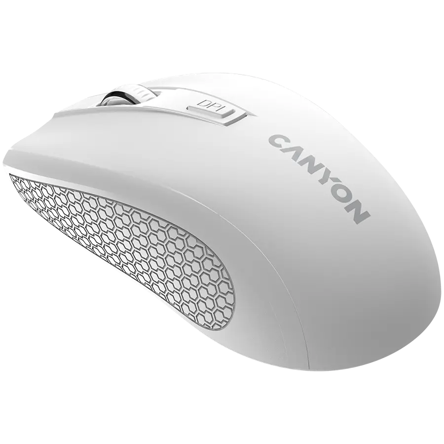 CANYON MW-7, 2.4Ghz wireless mouse, 6 buttons, DPI 800/1200/1600, with 1 AA battery ,size 110*60*37mm,58g,white - image 4
