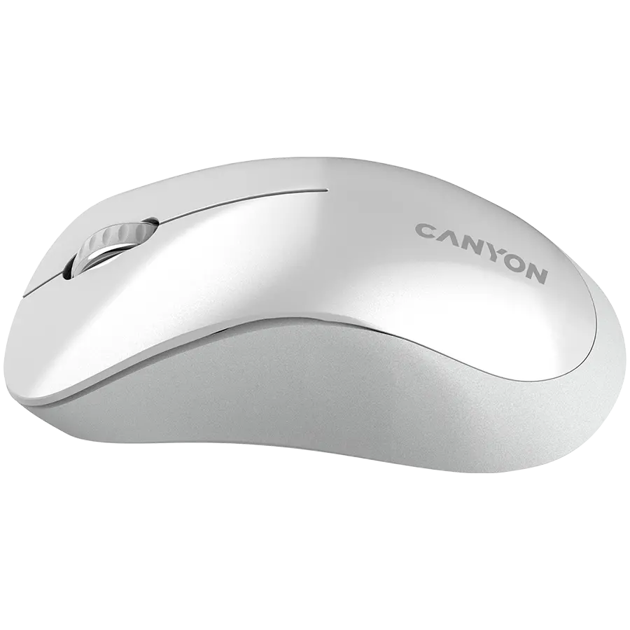 CANYON MW-11, 2.4 GHz  Wireless mouse ,with 3 buttons, DPI 1200, Battery:AAA*2pcs  ,pearl white grey67*109*38mm 0.063kg - image 1