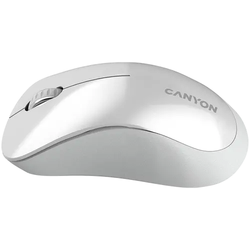 CANYON MW-11, 2.4 GHz  Wireless mouse ,with 3 buttons, DPI 1200, Battery:AAA*2pcs  ,pearl white grey67*109*38mm 0.063kg - image 1