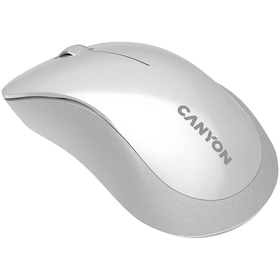 CANYON MW-11, 2.4 GHz  Wireless mouse ,with 3 buttons, DPI 1200, Battery:AAA*2pcs  ,pearl white grey67*109*38mm 0.063kg - image 2