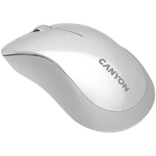 CANYON MW-11, 2.4 GHz  Wireless mouse ,with 3 buttons, DPI 1200, Battery:AAA*2pcs  ,pearl white grey67*109*38mm 0.063kg - image 2