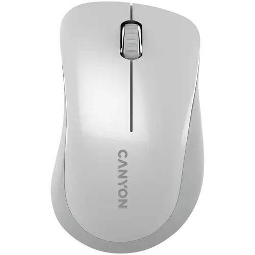 CANYON MW-11, Ασύρματο ποντίκι 2.4 GHz, με 3 κουμπιά, DPI 1200, Μπαταρία: AAA*2τμχ, περλέ λευκό γκρι 67*109*38mm 0.063kg - 1