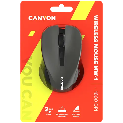 CANYON ποντίκι MW-1 ασύρματο γκρι - 6