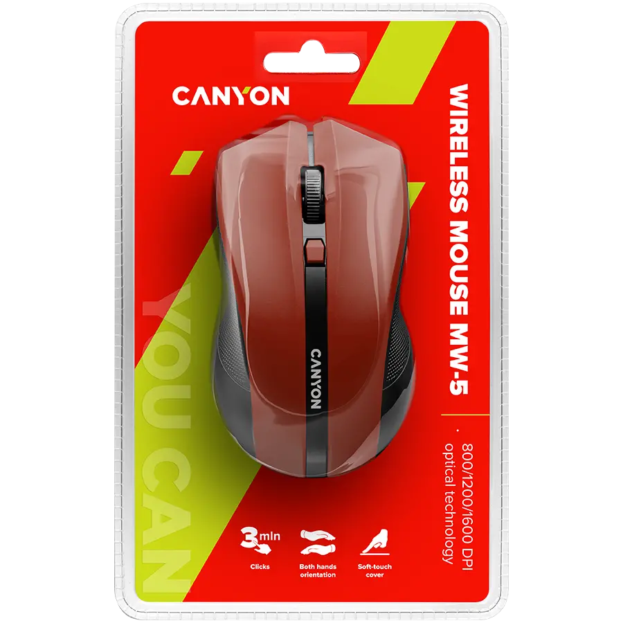 CANYON mouse MW-5 Wireless Red - image 4