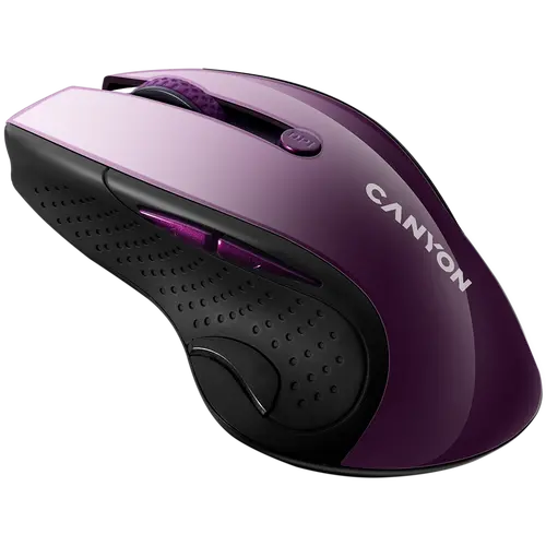 CANYON 2.4Ghz wireless mouse, optical tracking - blue LED, 6 buttons, DPI 1000/1200/1600, Purple pearl glossy - image 1