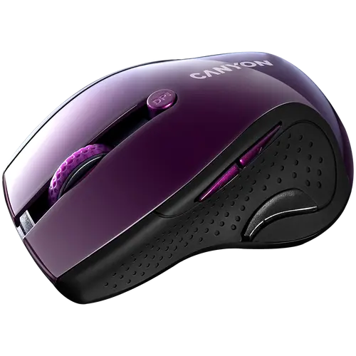 CANYON 2.4Ghz wireless mouse, optical tracking - blue LED, 6 buttons, DPI 1000/1200/1600, Purple pearl glossy - image 2