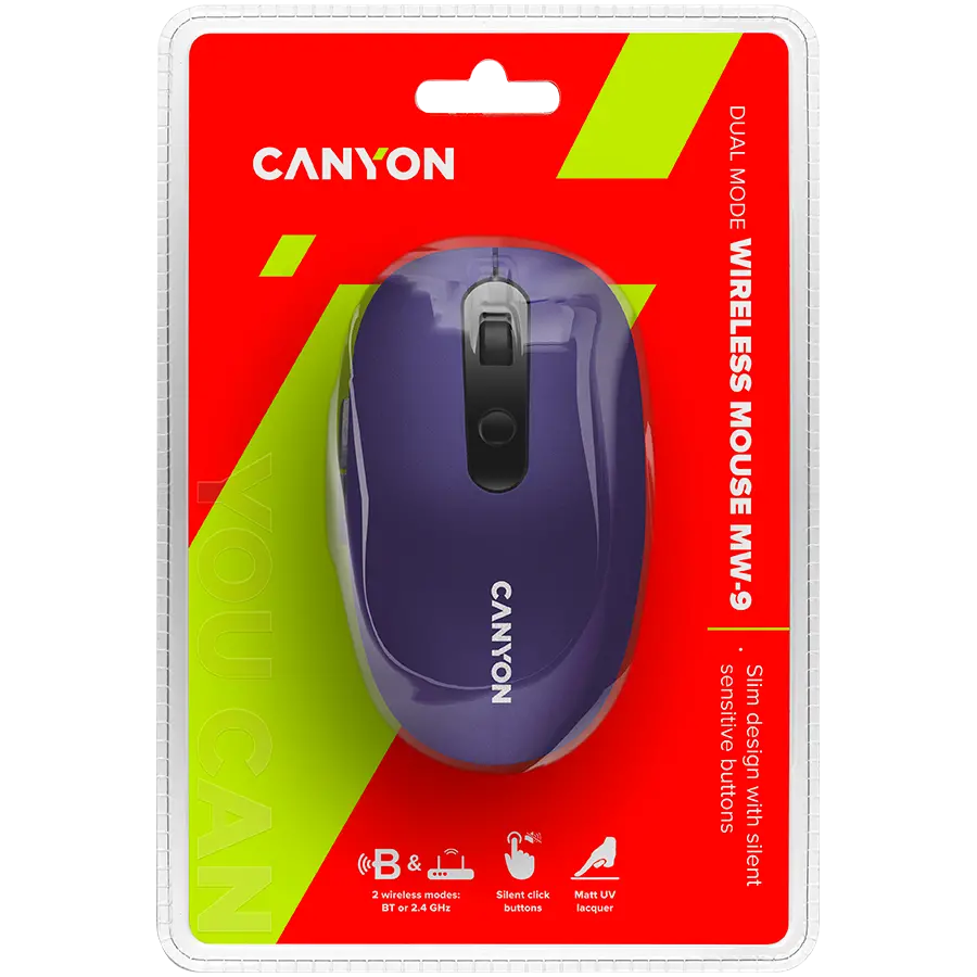 CANYON mouse MW-9 Dual-mode Wireless Violet - image 4