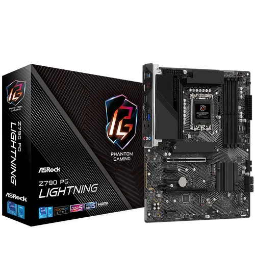 ASROCK MB Desktop Z790 PG Lightning (S1700, 4x DDR5, 1x PCIe 4.0 x16, 1x PCIe 5.0 x16, 3x PCIe 3.0 x1, 4x Hyper M.2, 4x SATA3 6.0Gb/s, RAID 0,1,5,10, 2x USB-C, 10x USB 3.2, 3x USB 2.0, 1x RJ-45 2.5GB, 1x HDMI, ATX