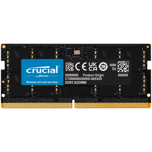 Crucial 32GB DDR5-4800 SODIMM CL40 (16Gbit)
