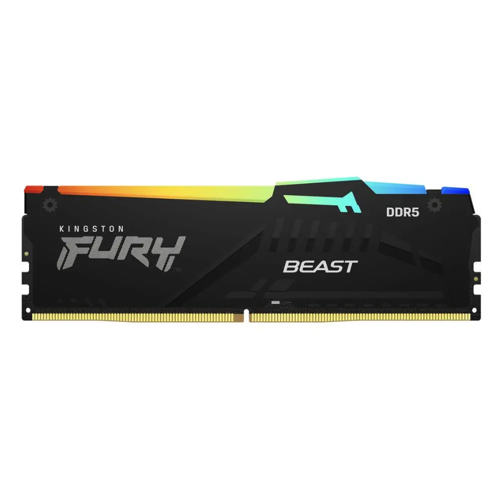Памет, Kingston FURY Beast RGB 64GB (2x32GB) DDR5 6000 MHz CL36 Black - image 2