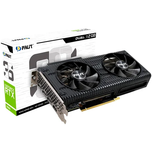 Palit RTX 3060 Dual 12GB GDDR6, 192bit, 1xHDMI, 3xDP, PCI-E 4.0, max resolution 7680x4320, recommended Power 550W, NE63060019K9-190AD. - image 3