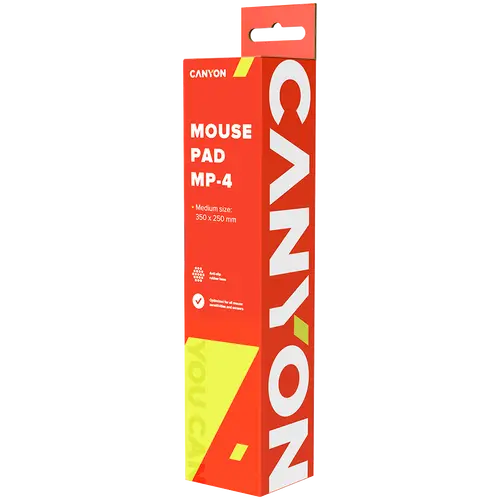 CANYON MP-4, Mouse pad,350X250X3MM,Multipandex,fully black with our logo (non gaming),blister cardboard - image 2