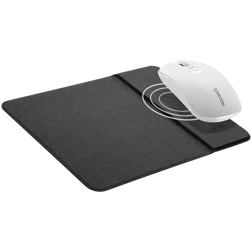 CANYON MP-W5, Mouse Mat with wireless charger, Input 5V/2A,9V2A Output 5W/7.5W/10W, 324*244*6mm, USB Type C cable length 1m, Black, 220g - image 2
