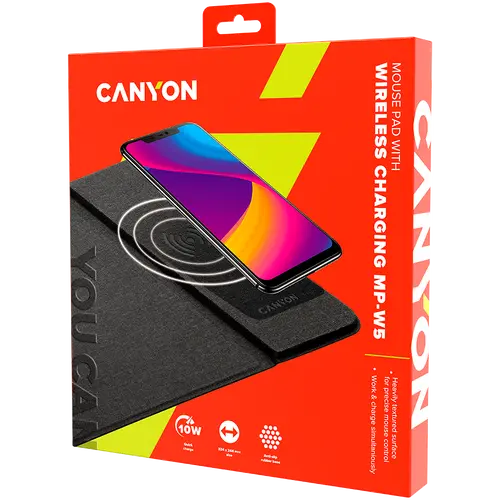 CANYON pad MP-W5 324x244mm 10W Wireless Charge Black - image 2