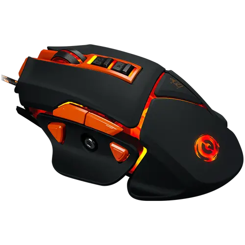 CANYON Optical gaming mouse, adjustable DPI setting 800/1000/1200/1600/2400/3200/4800/6400, LED backlight, moveable weight slot and retractable top cover for comfortable usage - image 1