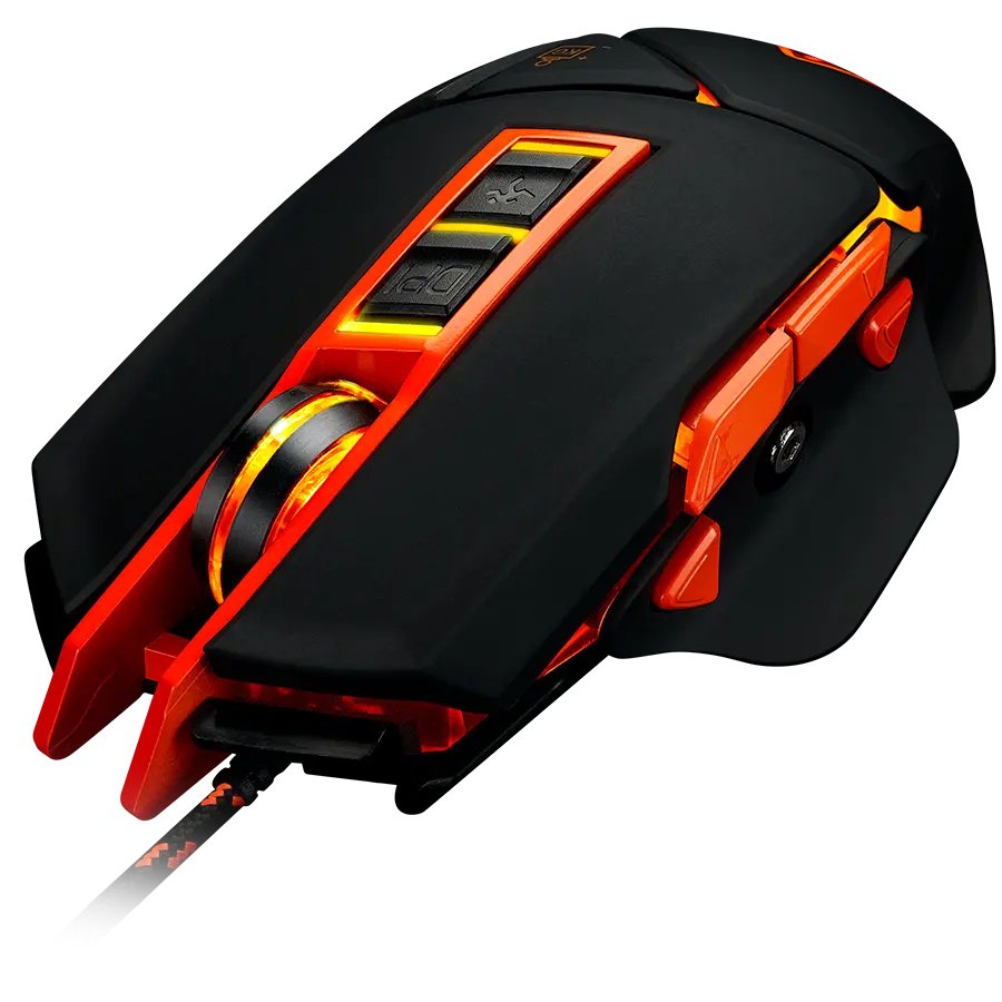 CANYON Οπτικό gaming ποντίκι, ρυθμιζόμενο DPI 800/1000/1200/1600/2400/3200/4800/6400, οπίσθιος φωτισμός LED, υποδοχή για κινητό βάρος και - image 4