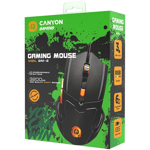 CANYON mouse Vigil GM-2 RGB 6buttons Wired Black - image 4